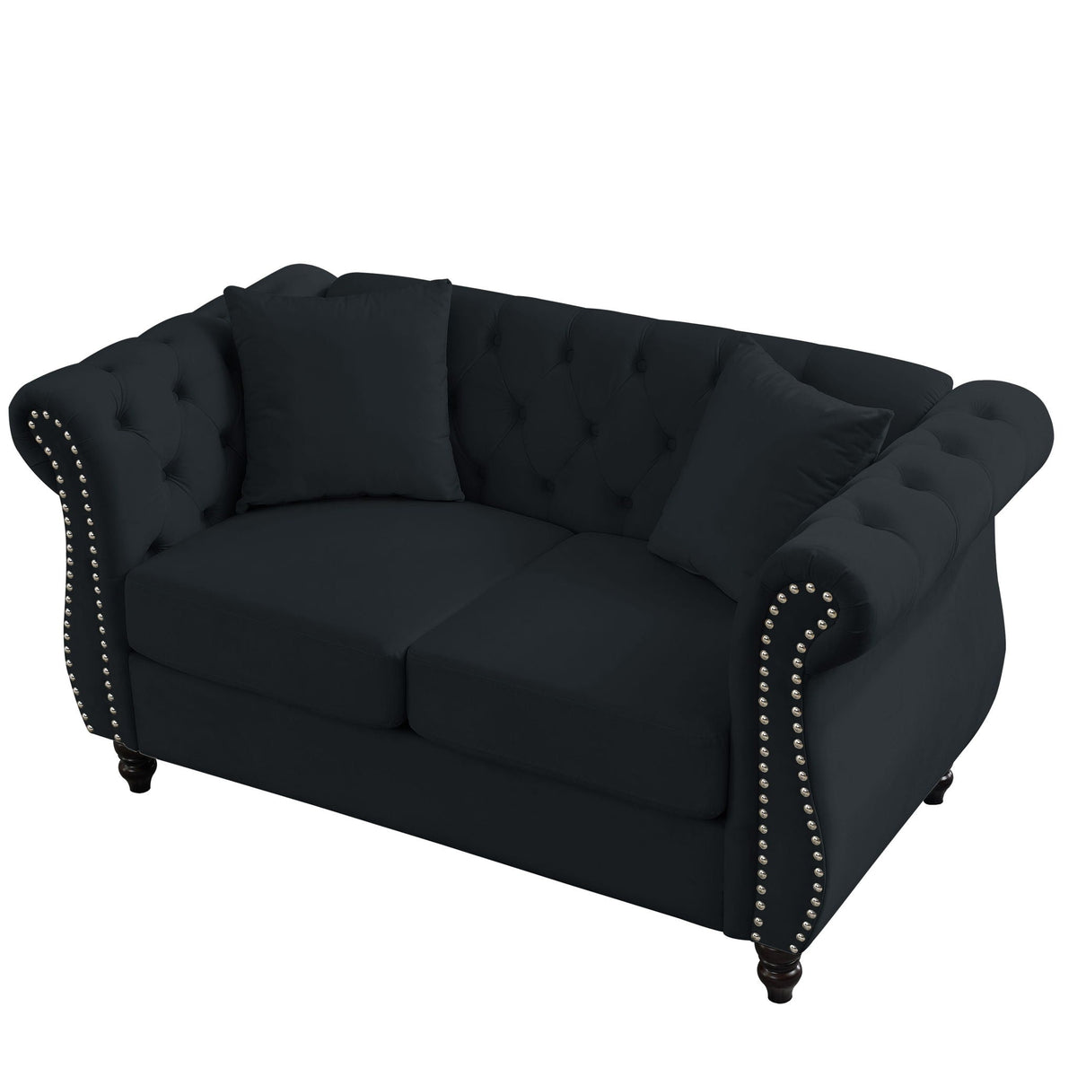 Chesterfield Sofa With Rolled Arms And Nailhead Trim, photo 35 of 40