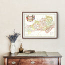Vintage Map of Quangsi, China 1665