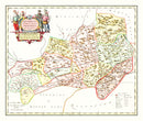 Vintage Map of Quangsi, China 1665