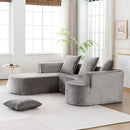 Modular Sectional Sofa With L Shape Chaise With Deep Seat by HouseOfZazla