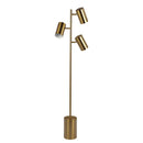 Harmony - Floor Lamp With Rotary Switch Triple Spots Block Base - Gold by HouseOfZazla
