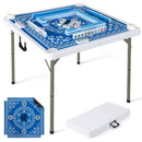 35 Inch 4 Player Game Card Folding Mahjong Table with Cup Holders by LJGDeals
