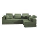 Modern L-Shape Modular Sectional Sofa, Compressed Design by HouseOfZazla