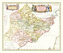 Vintage Map of Fujian, China 1665