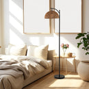 Arc Floor Lamp 63 Inches Tall Pole Lamp with Hanging Lampshade-Black by LJGDeals
