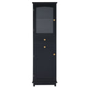 Tall Bathroom Storage Cabinet With Glass Doors, Free-Standing, Two Drawers, And Adjustable Shelves, Board, Painted Perfect For Displaying Your Favorite Items by Unique Piece Furniture