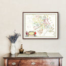 Vintage Map of Nanking, China 1665