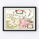 Vintage Map of Venezuela 1665