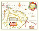 Vintage Map of Guyana 1665