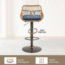 Modern Swivel Bar Stools Adjustable Counter Chairs With Footrest (Set of 2) by HouseOfZazla