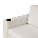 Modern U-Shaped Sectional Sofa Convertible Pull-Out Sofa Bed With USB Ports And Cup Holders by HouseOfZazla