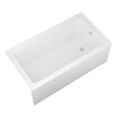 Alcove Soaking Bathtub With Skirt - Back - To - Wall Design - Glossy White by HouseOfZazla