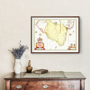 Vintage Map of Brazil 1665