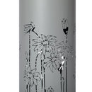34.25'H Light Gray Metal Cutout Outdoor Water Fountain with LED Lights by HouseOfZazla