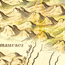 Vintage Map of Chile 1665