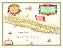 Vintage Map of Chile 1665