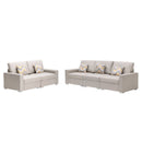 Nolan - Fabric Sofa And Loveseat Living Room With Pillows And Interchangeable Legs
