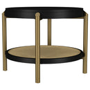 Benson - Round Table With Storage Shelf by HouseOfZazla