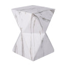 Modern Geometric MGO Side Table - Hourglass Accent Table