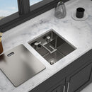 Modern Undermount Bar Sink With Folding Faucet by HouseOfZazla