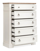 Kingston - Drawer Chest - Whisper White And Cerused Nutmeg by Unique Piece Furniture