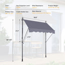 Manual Retractable Patio Awning With UV Resistant Sun Shade