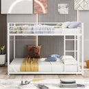 Metal Bunk Bed, Low Bunk Bed With Ladder by HouseOfZazla