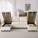 Sectional Sofa Bed With Pull Out Sleeper, USB Ports, Cup Holders by HouseOfZazla