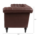 83.66 Inch Width Traditional Square Arm removable cushion 3 seater Sofa