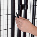 4' x 4' x 6' Dog Playpen Outdoor, Dog Kennel Dog Exercise Pen with Lockable Door, Water-resistant Canopy, for Small and Medium Dogs