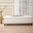 Tufted Storage Ottoman with Nailhead Trim