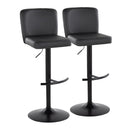 Henry - Contemporary Adjustable Barstool & Swivel With Rounded T Footrest (Set of 2) by HouseOfZazla