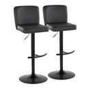 Henry - Contemporary Adjustable Barstool & Swivel With Rounded T Footrest (Set of 2) by HouseOfZazla
