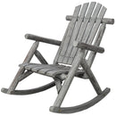 Durable Wooden Porch Rocker, Fir Log Rocking Chair by HouseOfZazla