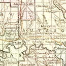 Vintage Map of Alabama 1856