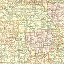 Vintage Map of Alabama 1917
