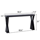 Console Table With Crossed Legs For Hallway - Black