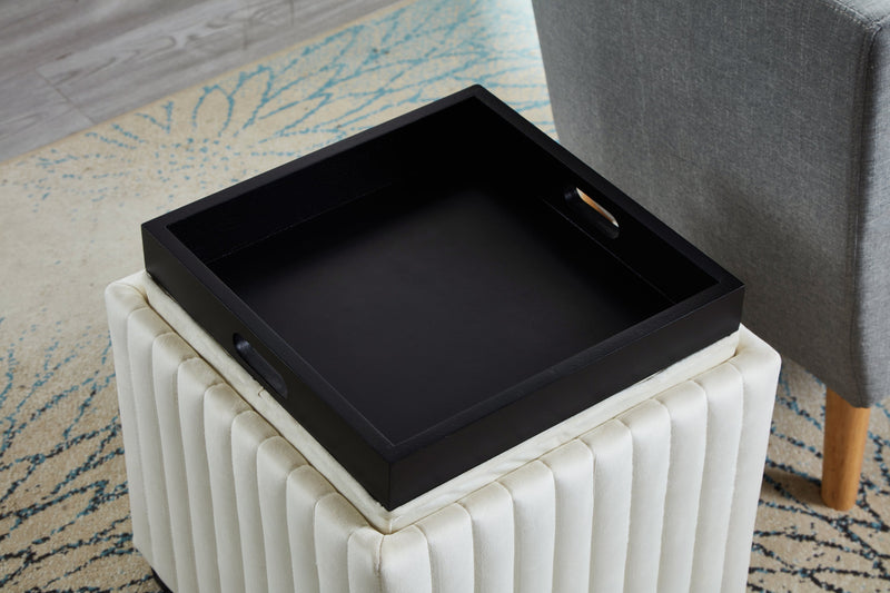 18 Inch Wide Contemporary Square CubeStorage Ottoman Bench, Storage Bench with coffee tray,coffee table for Living Room Ottoman foot rest for Bedroom End of Bed, BEIGE velvet fabric in modern SAWING