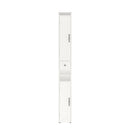 Slim Tall Bathroom Storage Cabinet With Adjustable Shelves, 2 Doors Freestanding Cabinet - White