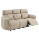 Elison - Motion Sofa - Dark Beige Polish Microfiber by Unique Piece Furniture