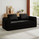 Convertible Sleeper Sofa Bed With Cylindrical Pillow, Fixed Shape Frame by Unique Piece Furniture