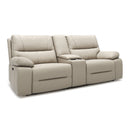 Malibu - Modern Power Motion 3 Piece Reclining Loveseat Sofa With Cup Holders - Cream Taupe Beige by HouseOfZazla