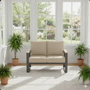 All-Weather Loveseat Sofa With Thick Cushions by HouseOfZazla