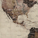 Customize Push Pin World Map Wall Art Canvas Print –
