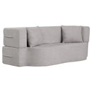 75.5 inch Folding Sofa Bed 2-in-1 Convertible Teddy Fleece Floor Loveseat with 2 Comfortable Pillows by LJGDeals