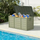 75 Gallon Heavy-Duty Outdoor Deck Box – Waterproof Patio Storage Box with Hinged Lid, Lockable & Easy Assembly by 2Dropme