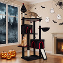 75 Inch Gothic Cat Tree with 2 Condos and Top Perch for Large Cats 20+ LBS by LJGDeals