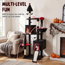 75 Inch Gothic Cat Tree with 2 Condos and Top Perch for Large Cats 20+ LBS by DirectDeals