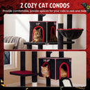 75 Inch Gothic Cat Tree with 2 Condos and Top Perch for Large Cats 20+ LBS by DirectDeals