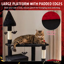 75 Inch Gothic Cat Tree with 2 Condos and Top Perch for Large Cats 20+ LBS by LJGDeals